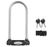 MASTER LOCK Heavy Duty Bike D Lock [Key] [Universal Mounting Bracket] [Certified Bike Lock] [Long Shackle] [Silver] 8195EURDPROLWS - Ideal for All Kinds of Bike