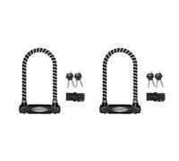 MASTER LOCK Heavy Duty Bike D Lock [Key] [Universal Mounting Bracket] [Certified Bike Lock] [Police Approved] [Reflective Design] 8195EURDPROREF - Ideal for All Kinds of Bikes (Pack of 2)