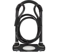 Master Lock Heavy Duty Bike D Lock with Cable, Key, Universal Mounting Bracket, Certified Bike Lock - Police Approved 8274EURDPRO - Use with Electric, Mountain, Road, Folding Bikes