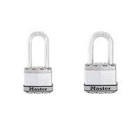 MASTER LOCK Heavy Duty Padlock [Key] [Laminated Steel] [Long Shackle] [Weatherproof] M1EURDLH & Heavy Duty Padlock [Key] [Laminated Steel] [Medium Shackle] [Weatherproof] M1EURDLF