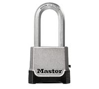 MASTER LOCK Heavy Duty Padlock, Security Level 9/10, Outdoor, Keyed or Combination, Zinc, Weatherproof, XLong Shackle