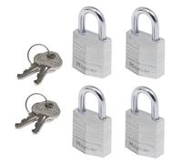 Master Lock Keyed Alike Aluminium Open Shackle Padlock (W)20mm, Pack Of 4
