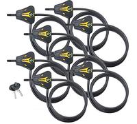 Master Lock - Keyed Alike Trail Camera Python Adjustable Cable Locks w/16 Keys, Model# 8419KA-8