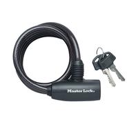 Master Lock Keyed Steel Cable Bike Lock 1.8m x 8mm - Black