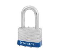 Master Lock Laminated Steel 51Mm Padlock 4-Pin - 38Mm Shackle - Keyed Alike in Silver Master Lock Silver