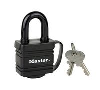 Master Lock Laminated Steel Black Padlock With Thermoplastic Cover (W)40mm