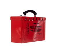 Master Lock 498A Latch Tight Portable Group Lockout Box, Red, 25.9 cm x 23.4 cm x 10.7 cm