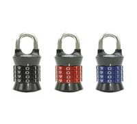 Master Lock Locker Lock Set Your Own Combination Padlock, 3 Pack, Colors May Vary, 1535EC3