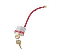 Master Lock 7C5RED Lockout Padlock With Flexible Braided Steel Cable Shackle