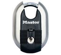 MASTER LOCK Heavy Duty Disc Padlock, Security Level 9/10, Outdoor, Keyed, Stainless Steel Titanium Reinforced, Closed Shackle