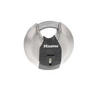Master Lock M40XKADCCSEN M40XKAD Discus Lock, Silver, Keyed Alike | Discus Lock for Storage Units, Sheds, Weather-Resistant Security, Shrouded Tough-Cut Boron-Carbide Shackle, 4-Pin Cylinder