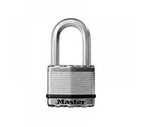 MASTER LOCK Heavy Duty Padlock, Security Level 9/10, Outdoor, Keyed, Laminated Steel, Weatherproof, Medium Shackle