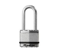 MASTER LOCK Very High Security Padlock, Security Level 9/10, Outdoor, Keyed, Laminated Steel, Weatherproof, Medium Shackle