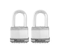 Master Lock M5XTLF Magnum Heavy Duty Outdoor Padlock with Key 2 Pack KeyedAlike Silver