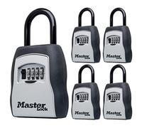 Master Lock, Outdoor Box for House Safe with Combination Lock, 5 Key Capacity, 5 Pack, 5400EC5, Black, Pack of 5