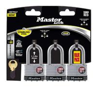 Master Lock Padlock 1 3/4In Pin Tumbler Keyed Dual Ball Bearing 2Pk