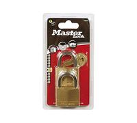 Master Lock 140EURT Solid Brass 40Mm Padlock 4-Pin - Keyed Alike X 2