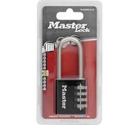 Master Lock Combination Padlock with Long Shackle - Black
