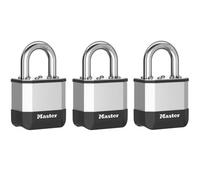 Master Lock Pk1Eurtri Elite Laminated 45mm Padlock - 25mm Shackle (Pack Of 3) Mlkpk1Tri