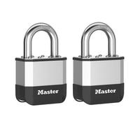 Master Lock Pk5Eurt Elite Laminated 52mm Padlock - 25mm Shackle (Pack Of 2) Mlkpk5T
