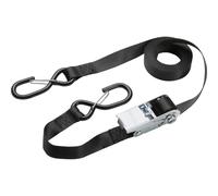 Master Lock Ratchet Tie Down S Hook Straps 5000mm Black Pack of 1