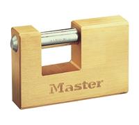 Master Lock 607EURD Rectangular Brass Padlock with Key, Gold, 7,5 x 7,6 x 1,5 cm