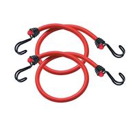 Master Lock Red Bungee Cord With Hooks (Dia)8mm (L)0.6M, Pack Of 2