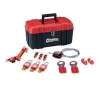 Master Lock S1117ES31KA Lockout Tagout Kit for Electrical Lockout Including 3 Thermoplastic Padlocks, 1 Cable, 2 Hasps, 6 Circuit Breakers