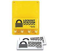Master Lock S1700 Compact Lockout Station with 4 Hooks