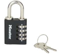 Master Lock Padlock 7641EURDBLK - Indoor Combination with Override Key 40 mm Black