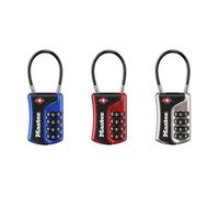 Master Lock Set Your Own Combination TSA Approved Luggage Lock, Colors May Vary; 3 pk; 4697EC3