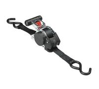 Master Lock 3248EURDAT Retractable Ratchet Tie Down Strap with S-Hooks, black, 3m x 25mm Strap