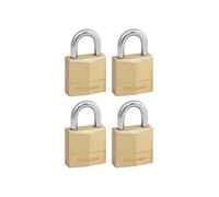 Master Lock 120EURQNOP Solid Brass 20Mm Padlock 3-Pin - Keyed Alike X 4