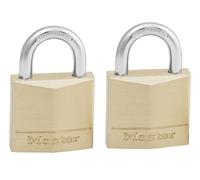 Master Lock Solid Brass 30Mm Padlock 4-Pin - Keyed Alike X 2 in Gold Master Lock Gold