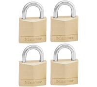 Master Lock Solid Brass 30mm Padlock 4-Pin - Keyed Alike x 4