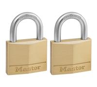 Master Lock Solid Brass 40mm Padlock 4-Pin - Keyed Alike x 2