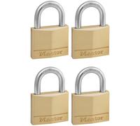 Master Lock Solid Brass 40mm Padlock 4-Pin - Keyed Alike x 4