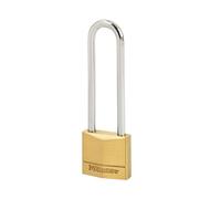 Master Lock Padlock 150EURDLJ - Solid Brass 5-Pin 50mm, 64mm Long Shackle