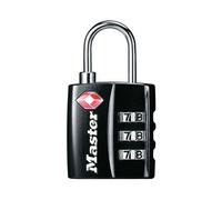 Master Lock Tsa Approved 3-Digit Combination Padlock In Sleek Black Finish