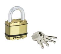 Master Lock Excell Brass Finish 50mm Padlock 4-Pin MLKM5B