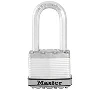 MASTER LOCK Very High Security Padlock, Security Level 9/10, Outdoor, Keyed, Laminated Steel, Weatherproof, Medium Shackle