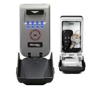 MASTER LOCK Wall Mounted Light Up Dial Key Safe, Medium 72 x 126 x 52 mm, Grey, Zinc, Outdoor, Mounting Kit, for Home Office Industries Vehicles