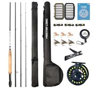MASTER LOGIC 3/4WT 9' Fly Fishing Rod and Reel Combo Starter Kit