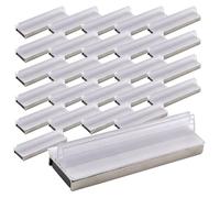 Master Magnetics MSHC12X25 Magnetic Sign Holder, Retail EZ Grip Holder/Powerful Magnet, 3" Length, 1" Width, 0.75" Total Height, Silver and Clear (Pack of 25)
