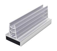 Master Magnetics MSHC12X25 Magnetic Sign Holder, Retail EZ Grip Holder/Powerful Magnet, 3" Length, 1" Width, 0.75" Total Height, Silver and Clear (Pack of 25)