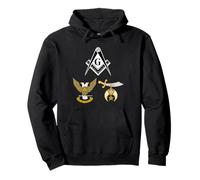Master Mason 32nd Degree Shrine AASR Noble Masonic WU Black Pullover Hoodie