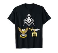 Master Mason 32nd Degree Shrine AASR Noble Masonic WU Black T-Shirt