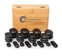 Master Massage 28 Piece Essential Hot Stone Massage Stone Set Kit Package for Professional or Home Spa Stone Therapy, Healing- Basalt Rock
