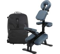 Master Massage 5cm Foam Cushionning Gymlane professionl Luxury Massage Chair with Wheeled Carry case in Blue