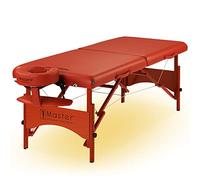 Master Massage 70cm Fairlane Wooden Lightweight Portable Massage Couch Foldable Massage Table Spa Beauty Couch Physiotherapy Bed W/Ambient Light System, Cinnamon